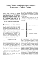 Effect of space velocity on Fischer-Tropsch reaction over Co/TiO2 catalyst