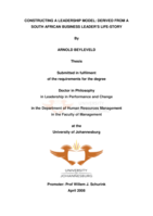 Constructing a leadership model: derived from a South African business leader's life-story