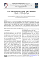 Wear and Corrosion of Wrought A6061 Aluminium Alloy in DOT3 Brake Fluid