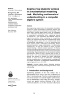 Engineering students’ actions in a mathematical modelling task: Mediating mathematical understanding in a computer algebra system