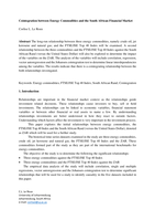 Cointegration between energy commodities and the South African financial market