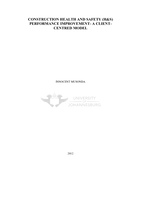 Construction health and safety (H&S) performance improvement - a client-centred model