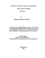 Nigeria's national role conceptions: the case of Namibia, 1975-1990