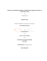Salicylic acid mediated potentiation of Hsp70 abates  apoptosis resistance in breast cancer cells