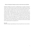 Disclosure of information technology governance by South African state-owned entities