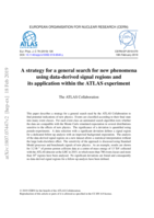 A strategy for a general search for new phenomena using data-derived signal regions and its application within the ATLAS experiment