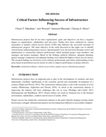 Critical factors influencing success of infrastructure projects