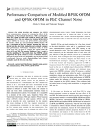 Performance comparison of modified BPSK-OFDM and QFSK-OFDM in PLC channel noise