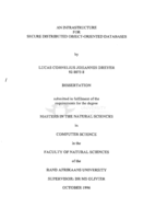 An infrastructure for secure distributed object-oriented databases