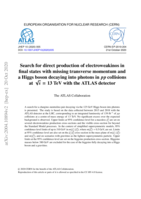 Search for direct production of electroweakinos in final states with missing transverse momentum and a Higgs boson decaying into photons in pp collisions at √s = 13 TeV with the ATLAS detector
