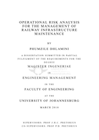 Operational risk analysis for the management of railway infrastructure maintenance