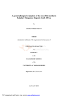 A geometallurgical evaluation of the ores of the northern Kalahari manganese deposit, South Africa
