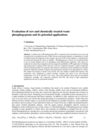 Evaluation of raw and chemically treated waste phosphogypsum and its potential applications