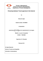 Choosing between travel agencies and the Internet