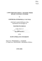 A spectrum of logics - ranging from binary to fuzzy systems