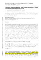 Positional running capacities and in-game demands of South African university level rugby players