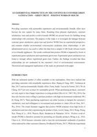 An experiential perspective on the continuum customer green satisfaction –green trust – positive word-of-mouth