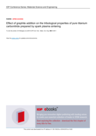 Effect of graphite addition on the tribological properties of pure titanium carbonitride prepared by spark plasma sintering