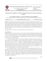 Improving the redundancy of Knuth’s balancing scheme for packet transmission systems