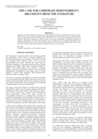 The case for corporate responsibility: arguments from the literature.