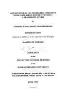 Aquacultural use of heated effluents from coal-fired power stations : a feasibility study