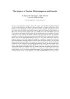 The impacts of Section 54 stoppages on staff morale