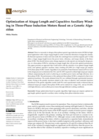 Optimization of airgap length and capacitive Auxiliary Wind-ing in Three-Phase Induction motors based on a genetic Algo-rithm
