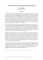 Supporting a community through design : Melville, Johannesburg