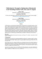 Multi-objective preemptive optimization of residential load scheduling problem under price and CO2 signals