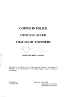 Coping in police officers after traumatic exposure