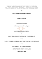 The impact of harmonic distortion on power transformers operating near the thermal limit
