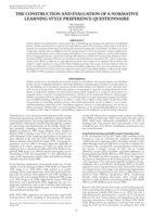 The construction and evaluation of a normative learning style preference questionnaire