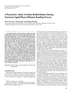 A parametric study of solute redistribution during transient liquid phase bonding process