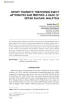 Sport tourists’ preferred event attributes and motives : a case of Sepak Takraw, Malaysia