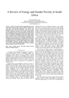 A review of energy and gender poverty in South Africa