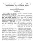A new cuckoo search and its application of spread spectrum radar polly phase code design