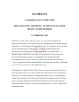 The impact of Thusano self-help project on its members