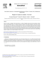 Repair of cracks in metals : a review