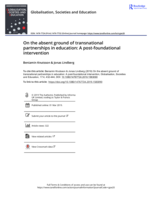 On the absent ground of transnational partnerships in education : a post-foundational intervention