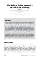 The role of policy networks in self-build housing