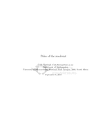 Poles of the resolvent