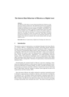 The interest rate behaviour of bitcoin as a digital asset