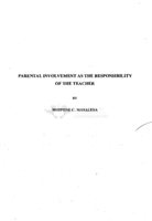 Parental involvement as the responsibility of the teacher