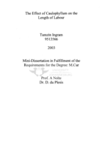 The effect of caulophyllum on the length of labour
