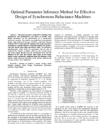 Optimal parameter inference method for effective design of synchronous reluctance machines