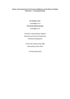 Online, community-driven e-commerce platforms and the rise of lifestyle commerce – a conceptual study