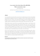 A case study of four South African War (1899-1902) Black concentration camps