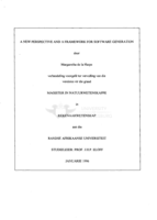 A new perspective and a framework for software generation