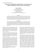 Rate of information processing and reaction time of aircraft pilots and non-pilots.