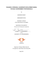 Towards a personal leadership development model for built-environment professionals